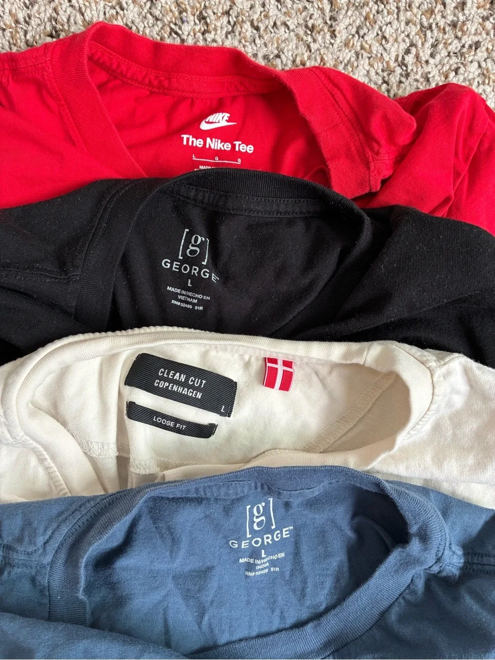Bundle - 4 men short sleeve & long sleeve t shirts